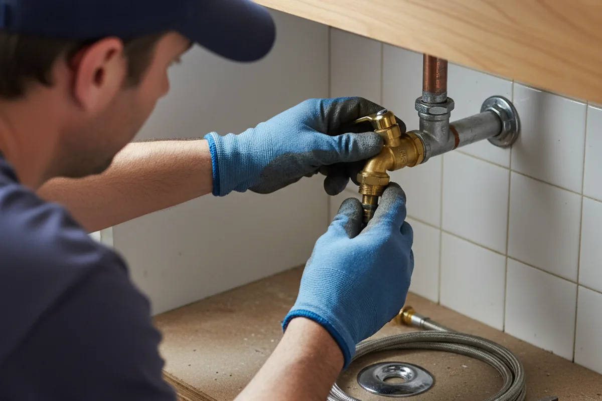 Shutoff valve and fitting work during Faucet and Fixture Repair in Scranton